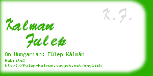 kalman fulep business card