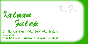 kalman fulep business card